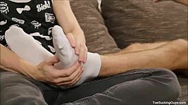 Emotional My heart skips seeing twink toes and monster cock in action