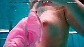 Liza Bubarek swims as hot underwater mermaid