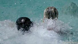 Hey, watch this black guy with his monster cock giving the blonde milf a blowjob and creampie 😈🍆