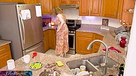 Free use milf stepmom bent over and fucked in kitchen. her fat ass drives me wild!