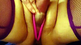 Beautiful shemale's big dick cock stroke and anal sex with cum shot