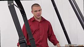 Gay Redhead Twink Romps In Sex Swing!