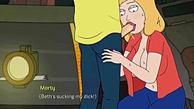 Rick and Morty parody with Beth's AI-generated wild antics