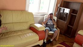 Skinny Milf's Ass Destroyed by BBC While Husband Watches