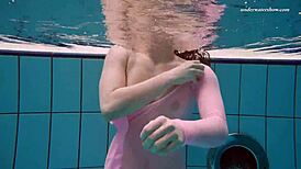 Liza Bubarek swims as hot underwater mermaid