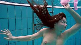 Liza Bubarek swims as hot underwater mermaid