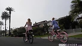 Curved Tranny Casey Fucks Hot Girlfriend