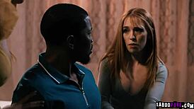 Lauren Philips plays sneaky footsie with Isiah Maxwell during dinner