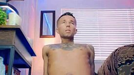 Adorable Twink Spanks Tight Ass with Dildo