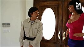 mexican exterminator shows up and ends up fucking the milf with huge tits, eva karera, at axxxteca