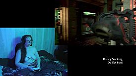 Naked brunette with big natural tits plays Deadspace part 6