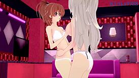 Shizuma Hanazono And Nagisa Aoi Share Intense Lesbian Passion In Strawberry Panic Hentai