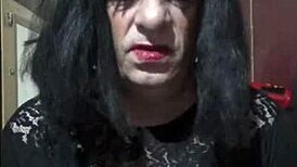 This sissy crossdresser enjoys masturbation and anal sex in a homemade setup