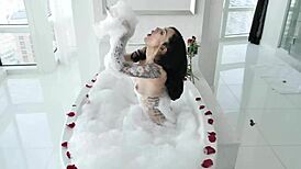 tight pussy struggles with big cock despite oil