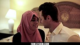 stepbrother talks his hijab stepsis into hardcore sex in this fantasy