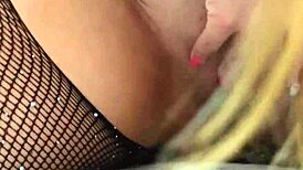 Stepsister's tight hole and fingers in close-up masturbation