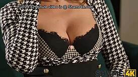 in this shame4k scene, neighbors explore good relations, getting caught with natural big tits and hairless pussy