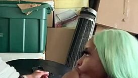 Neighbor Helps Move, Pays With Deepthroat Facial