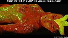 the adorable brunette feels so horny fingering her hairless pussy with a dildo.