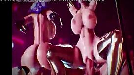 Futanari狂野派对持续整夜