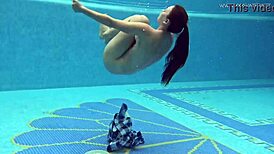 Hot Big Ass Euro Milf Sazan Dives Into Underwater Erotics With Brunette Friend.