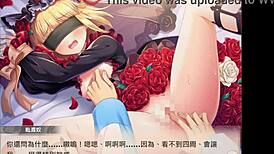 Anime Girl Fingers Small Tits to Orgasm