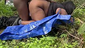 sexy bbw remi gets pounded hard in the forest near farmhouse.