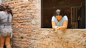 Perverted stepfather takes advantage while wife is busy with laundry.