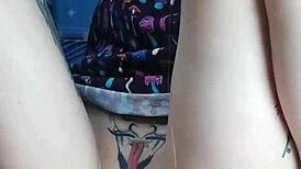 Nastya Fox fucking herself with unicorn dildo intensely