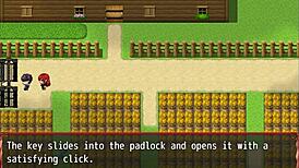 In the harem game, farmer's daughter plays with furry horsecock dildo