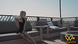 petite blonde housewife craves huge cock in wild reality scene - sky pierce