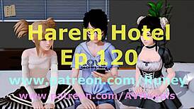 exploring the harem hotel in this anime game