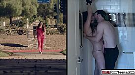 busty nurse getting banged hard in the ass at hospital 😏 rough and deep 😈