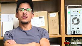 Interracial Felon Sucks Cock Bareback in Public Exploitation Scene