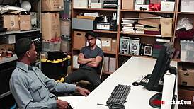 Interracial Felon Sucks Cock Bareback in Public Exploitation Scene