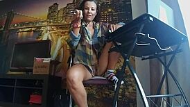 Watch this no panties prank on delivery guy now!