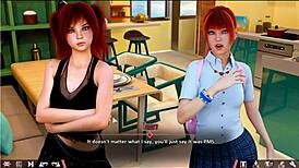 Amateur teen explores anal with milf's big tits and ass