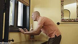 Blonde Hottie Aria Banks Tempts Roommate Into Bent Over Blowjob And Cunilingus In Dorm