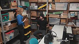 Lucky Thief Bangs Horny Milf Security Guard in Hidden Cam Action