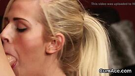 Flirty Beauty Receives Sperm Load on Face