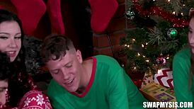 Laney Grey And Bailey Blaze Swap Blowjobs With Rion King And Nick Strokes In Secret Santa Exchange.