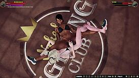 Dela vs Bree in Naked Fighter 3D Face Sitting