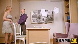 Shame4k mature seduction wins over cash for private eye in steamy Russian encounter