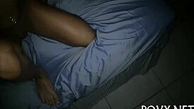 Tight teen pussy grips massive cock in hardcore POV action