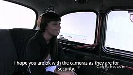 british fake taxi driver, why not bang this ebony babe in backseat?