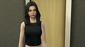 hermanastra catches hermanastro jerking, ends up banging hard