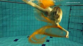 Nastya STRIPS her clothes and SHOWS her naked hot body in the POOL