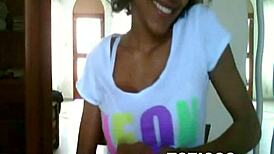 I watch this fine ass dominican girl with glasses strip on webcam, so hot!