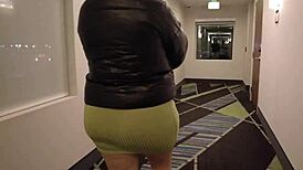 Naughty Escorts in See-Through Panties Deepthroat Outdoors Near Hotel