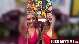 hey, wanna see teens team up for hot influencer vids?